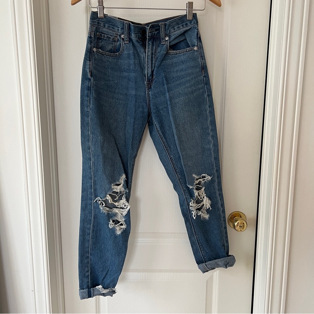Distressed Mom Jeans